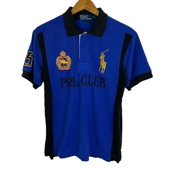 Shirts Polo Ralph Lauren Prl Club Blue Large Pony Mens Polo Shirt Medium M Custom Fit Poshmark